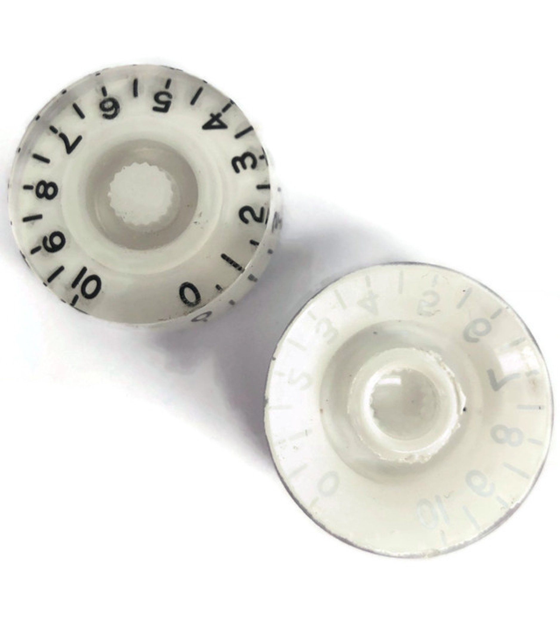 C-2005 White Gibson Style Speed Knob with Black Numbering 0 to 10