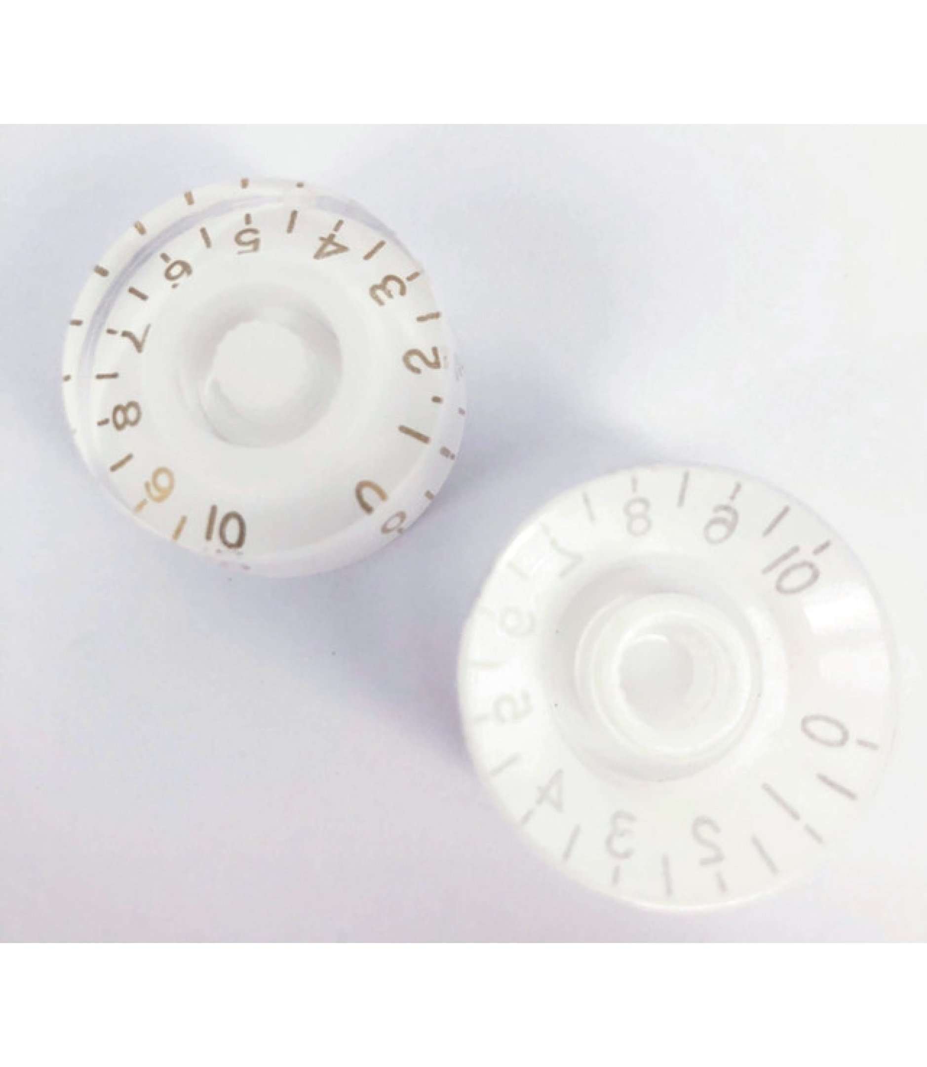 C-2005 White Gibson Style Speed Knob with Gold Numbering 0 to 10