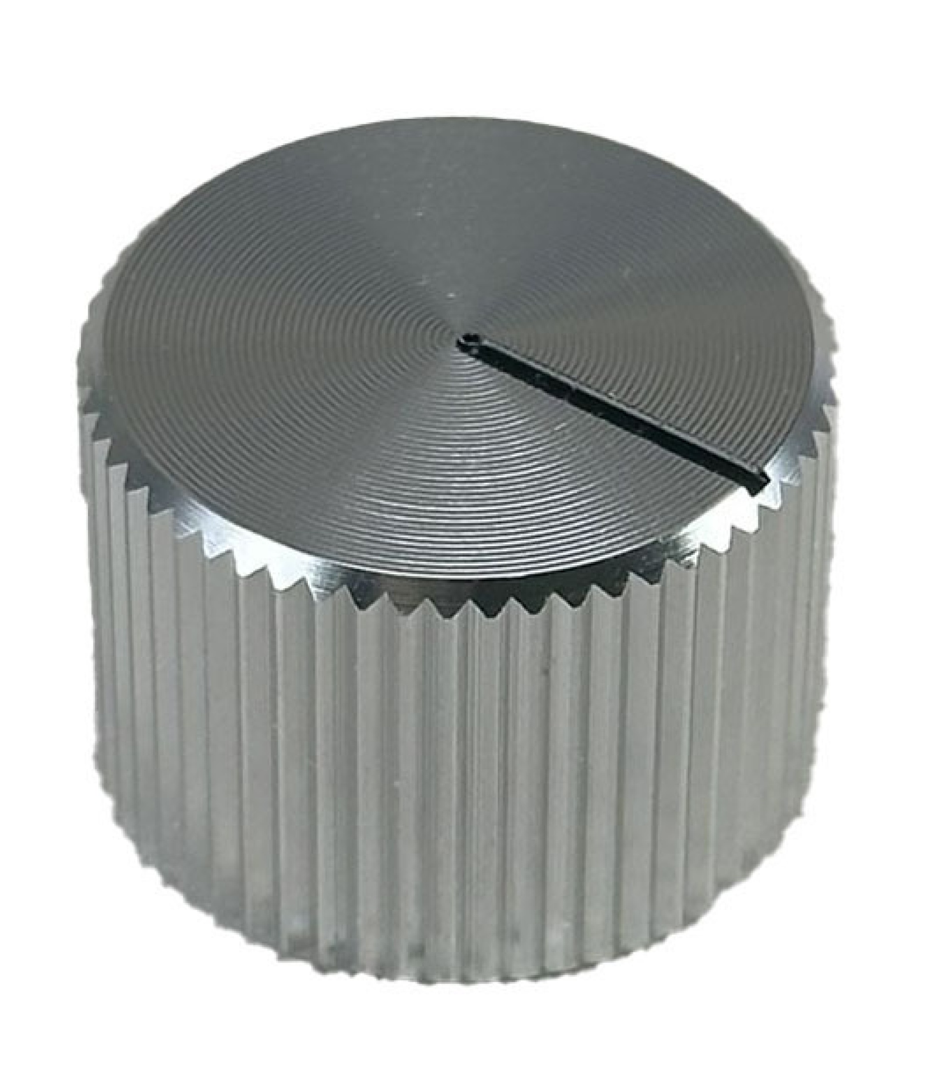 Knurled Aluminum White Knob Shaft 6.35mm