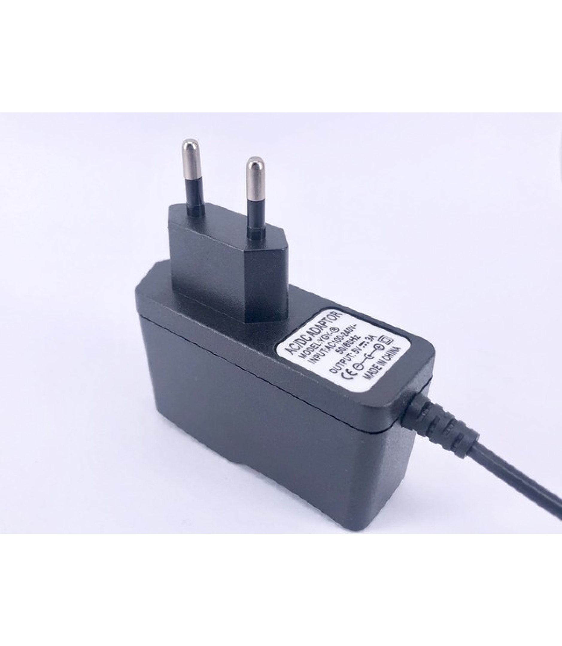 YGY AC 100V-240V to DC 5V 3A Micro USB Power Supply Adapter EU Plug On/Off Switch Button
