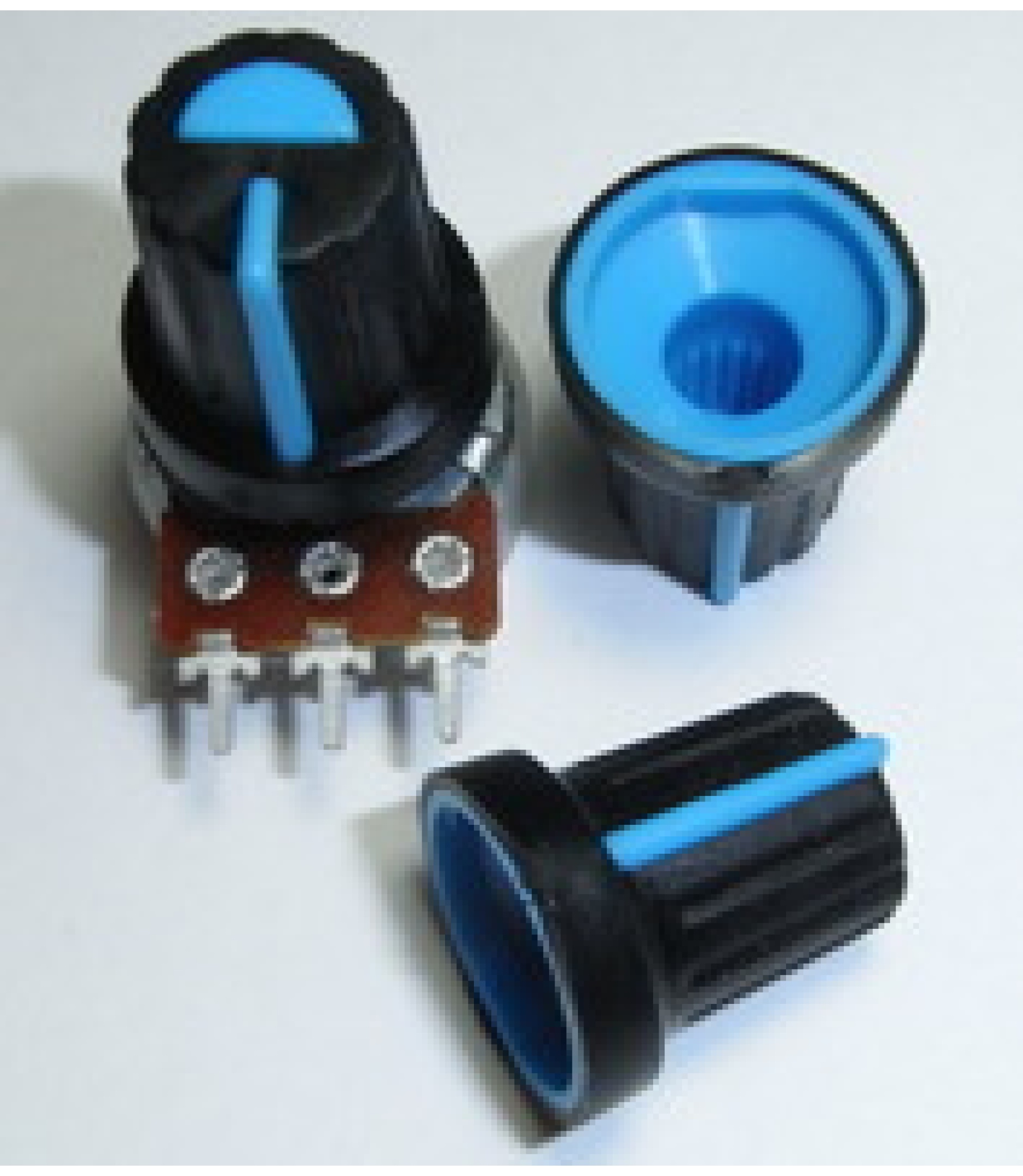 A-324_4_1.jpg Black Plastic Knob with Blue Pointer