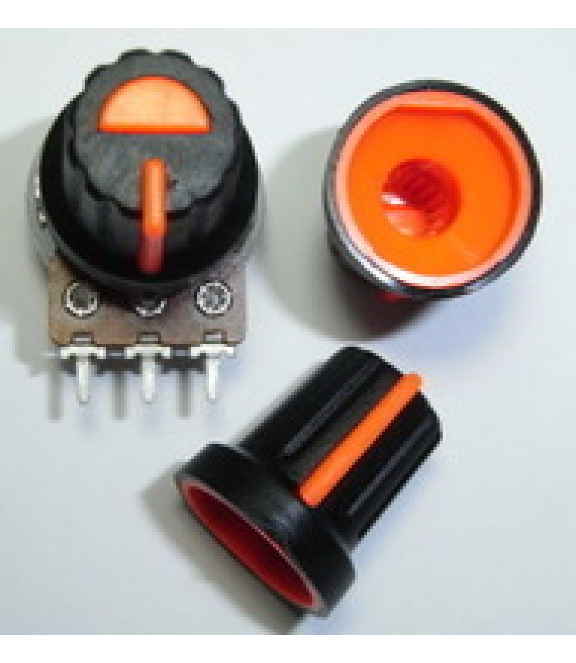 A-325_4_1.jpg Black Plastic Knob with Orange Pointer
