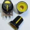 A-326_4.jpg Black Plastic Knob with Yellow Pointer