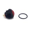 Push Button Switch OFF-(ON) Momentary SPST Red Round Cap