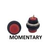 Push Button Switch OFF-(ON) Momentary SPST Red High Cap