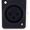 3 Pin XLR Female Panel Mount Chassis Socket