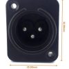 3 Pin XLR Male Panel Mount Chassis Socket