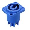 3 Pins Powercon Female Chassis Panel Mount Blue Color 20A 250V