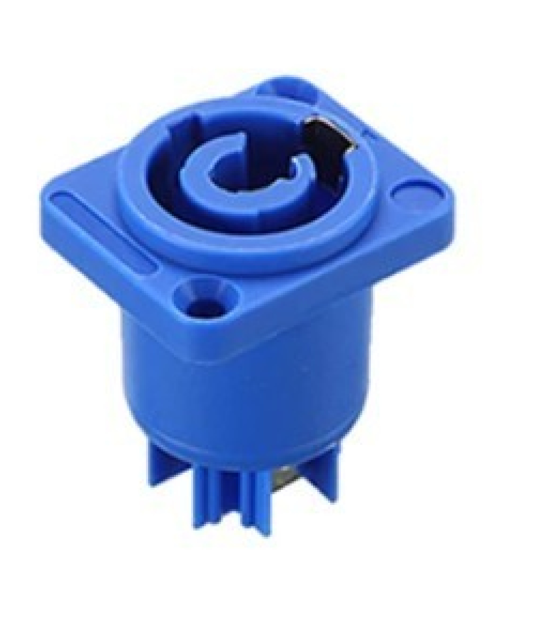 3 Pins Powercon Female Chassis Panel Mount Blue Color 20A 250V