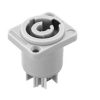 3 Pins Powercon Female Chassis Panel Mount Grey Color 20A 250V