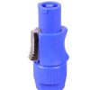 3 Pins Powercon Male Chassis Panel Mount Blue Color 20A 250V