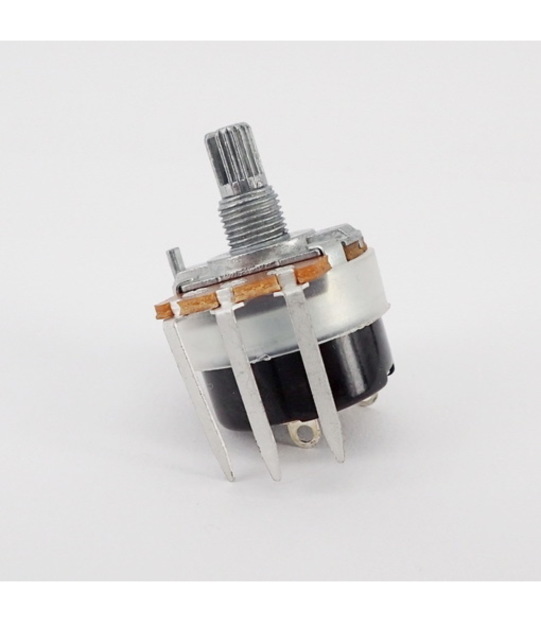 500K OHM Linear Taper Potentiometer On-Off Switch PCB Mount Knurled Shaft Dia: 6mm