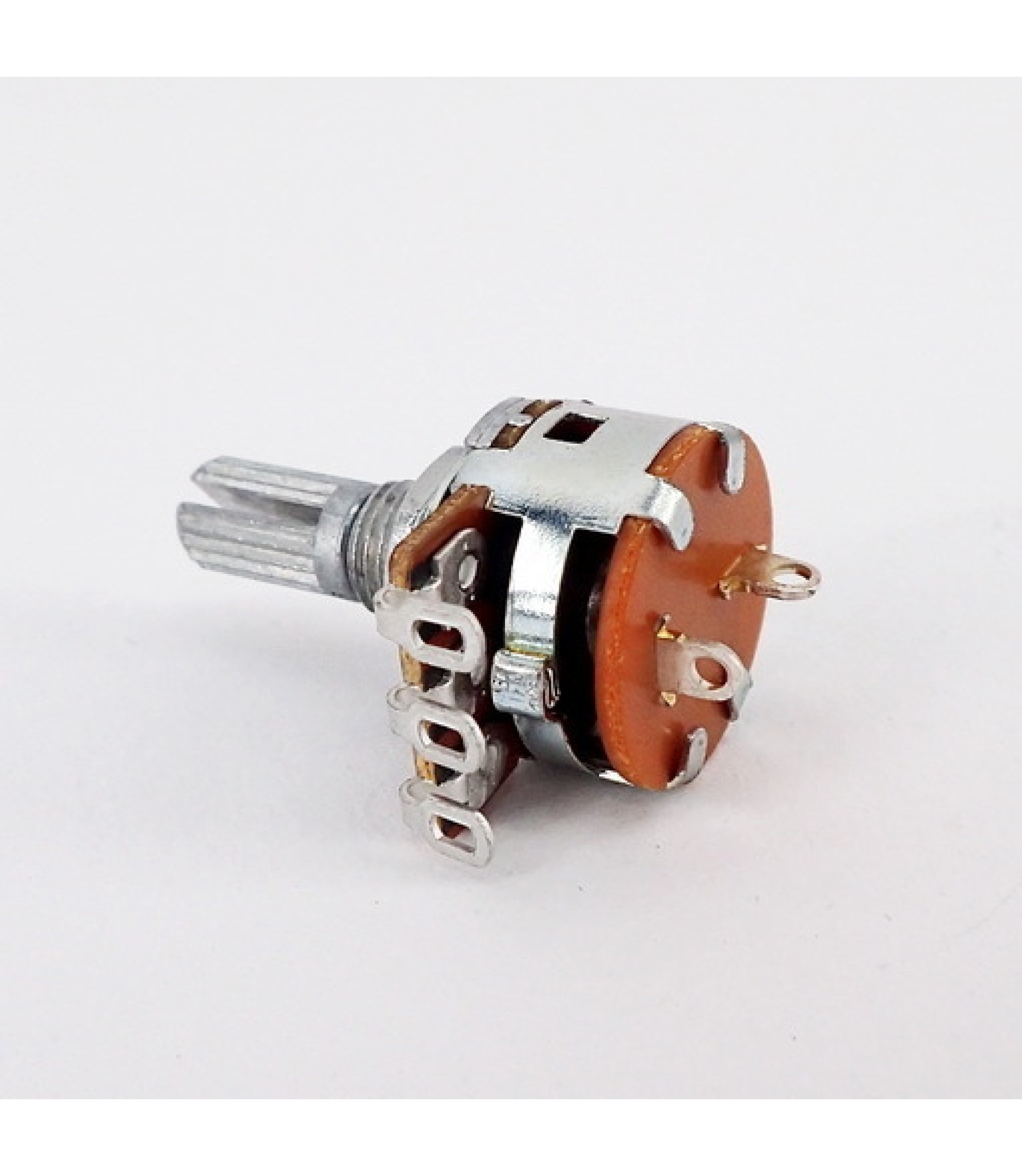 10K OHM Linear Taper Potentiometer On-Off Switch Solder Lugs Knurled Shaft Dia: 6mm