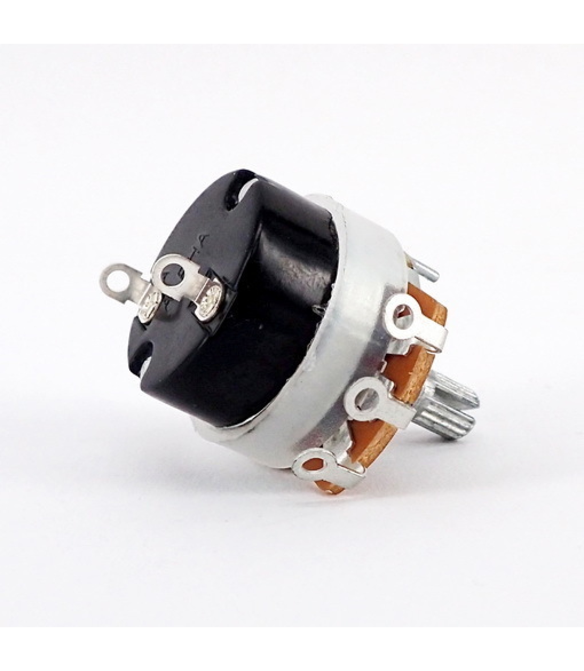 500K OHM Linear Taper Potentiometer On-Off Switch Solder Lugs Knurled Shaft Dia: 6mm