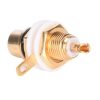 RCA Female Plug Socket Connector Gold plated White Loop Black