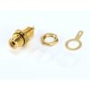 RCA Female Plug Socket Connector Gold plated White Loop Black