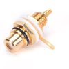 RCA Female Plug Socket Connector Gold plated White Loop Black