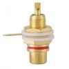 RCA Female Plug Socket Connector Gold plated White Loop Red
