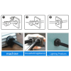Black Strain Relief Bushing for AC Cord Flat Shape