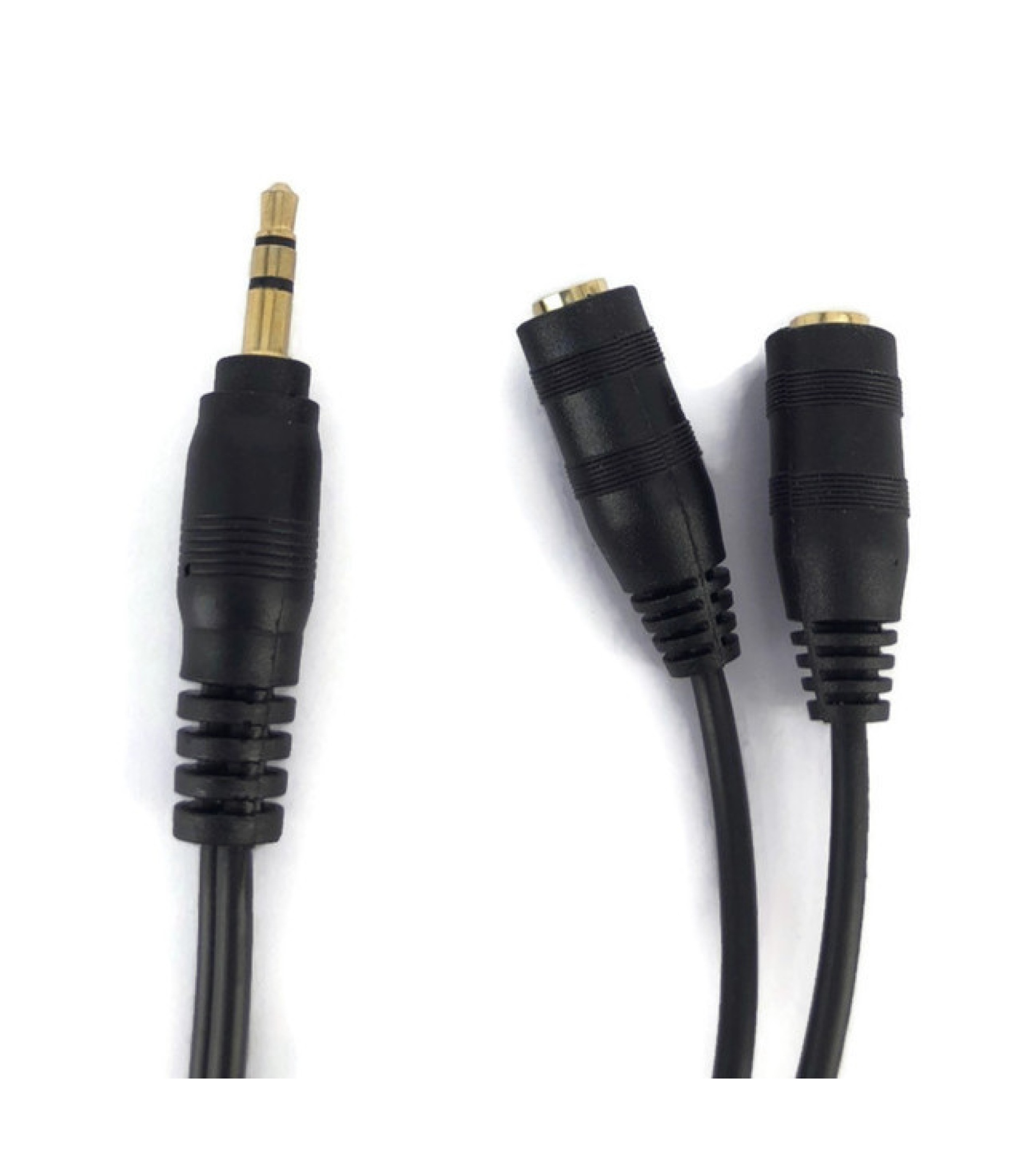A-4567-2.jpg.jpg 3.5mm Stereo Cable Male to Dual Female 3.5mm Black Color