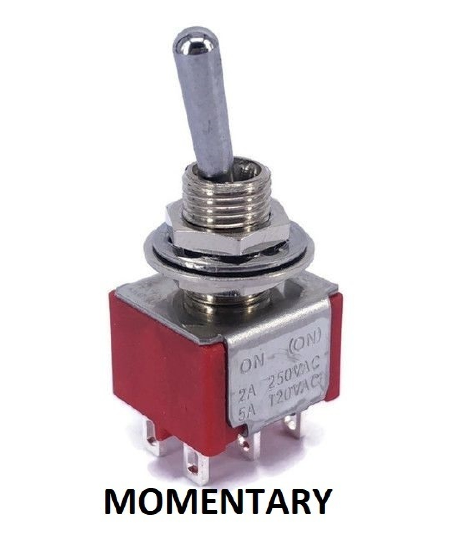 Mini Toggle Switch 1M Series Momentary DPDT On-(On)