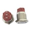 illumination Red LED Ring Metal Waterproof Push Button Switch Momentary 19mm