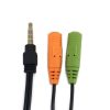 Adapter 3.5mm Male Mic/Audio to Female 3.5mm Mic and Female 3.5mm Audio Splitter Cable