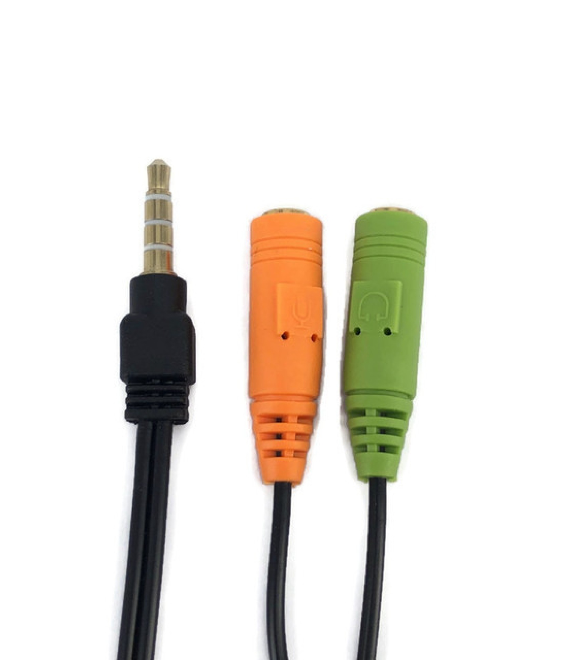 Adapter 3.5mm Male Mic/Audio to Female 3.5mm Mic and Female 3.5mm Audio Splitter Cable