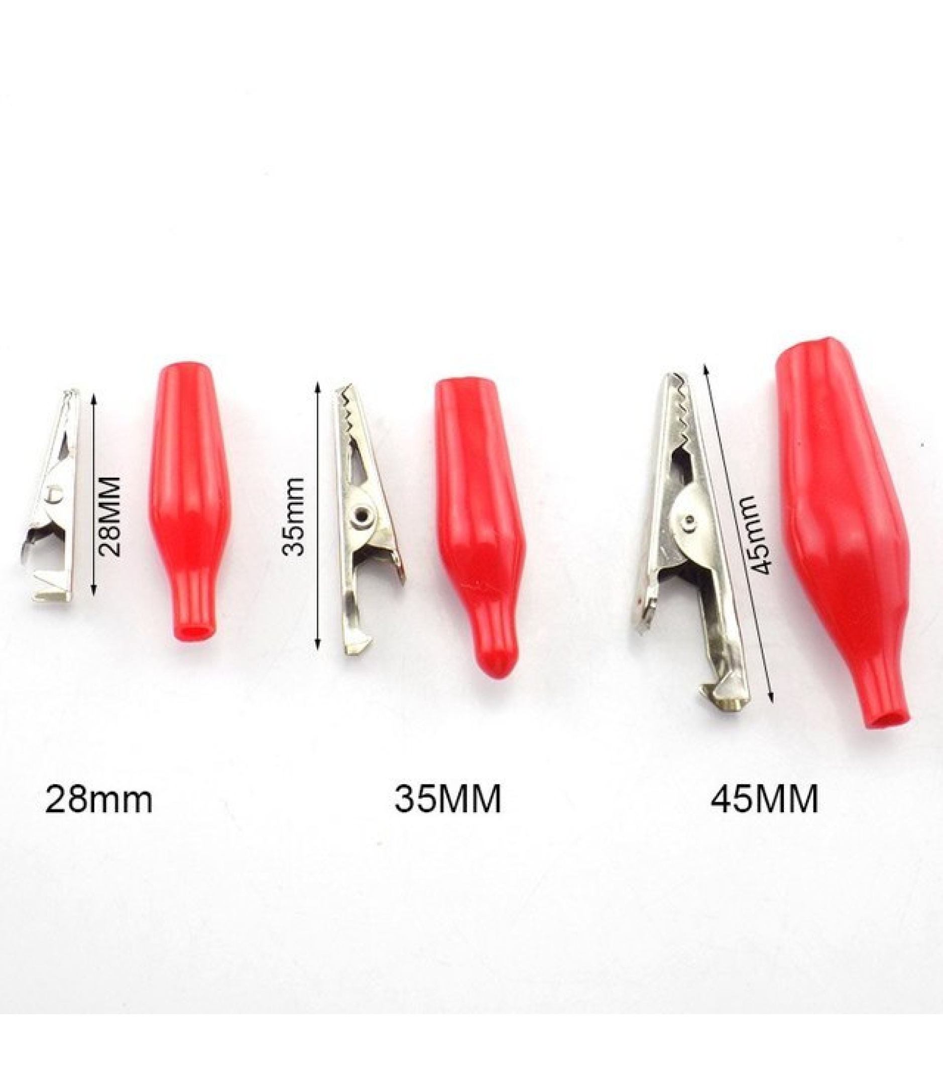 Red Alligator Test Clip Crocodile Length 35mm