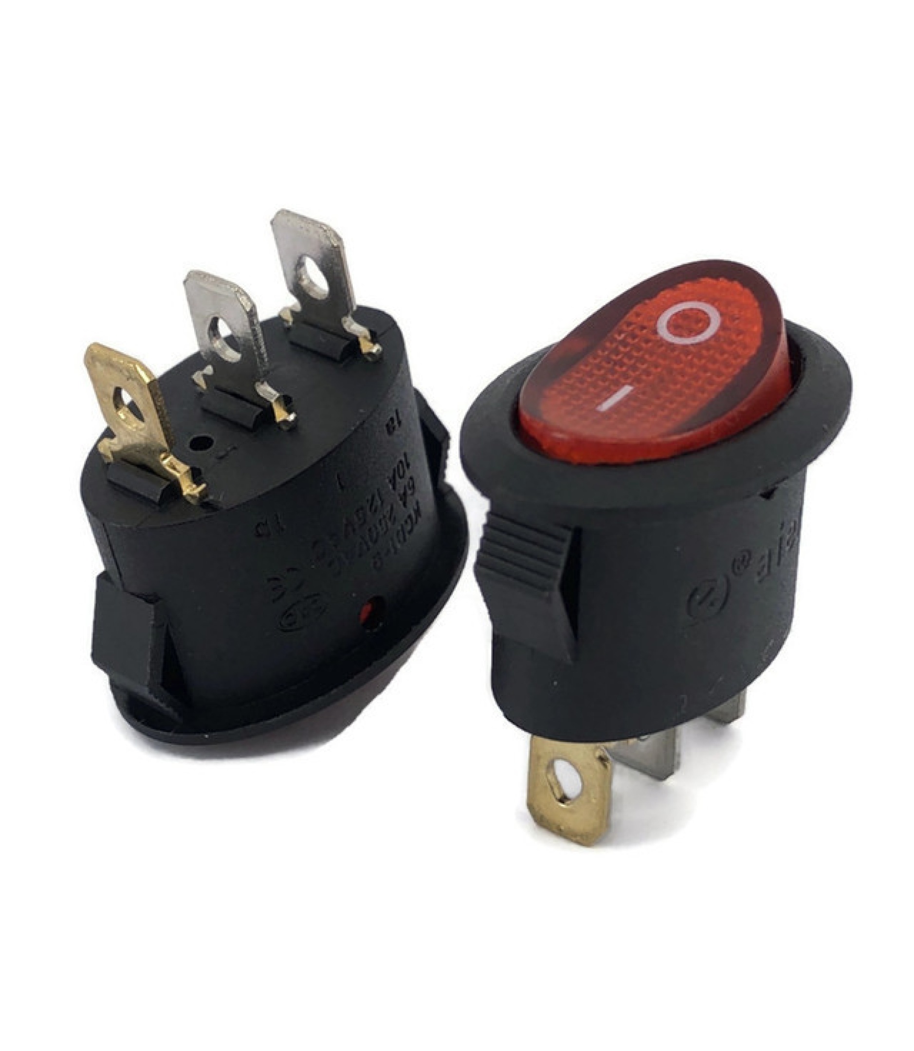 Oval Rocker Switch Red ON/OFF SPST (with lamp) 220VAC