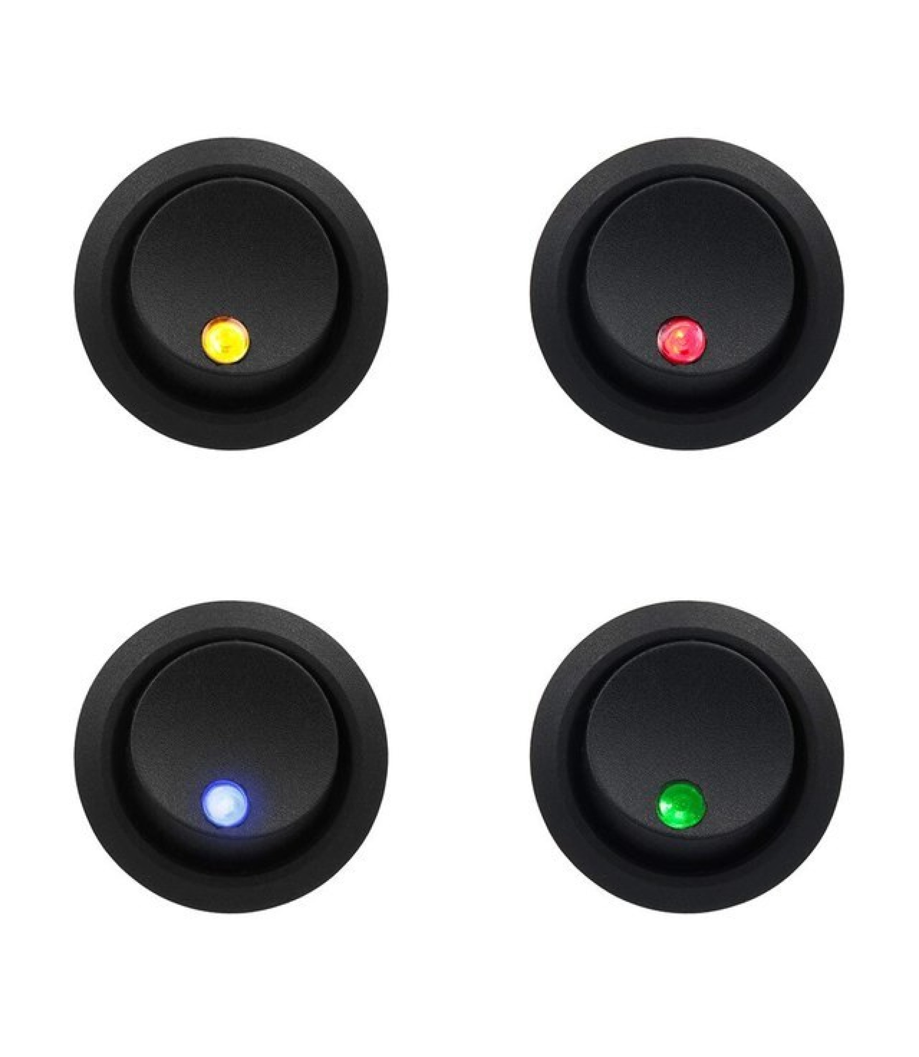 Red LED Dot Light Rocker Switch ON/OFF SPST 12V
