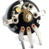 10K OHM Linear Taper Potentiometer On-Off Switch PCB Mount Knurled Shaft Dia: 6mm