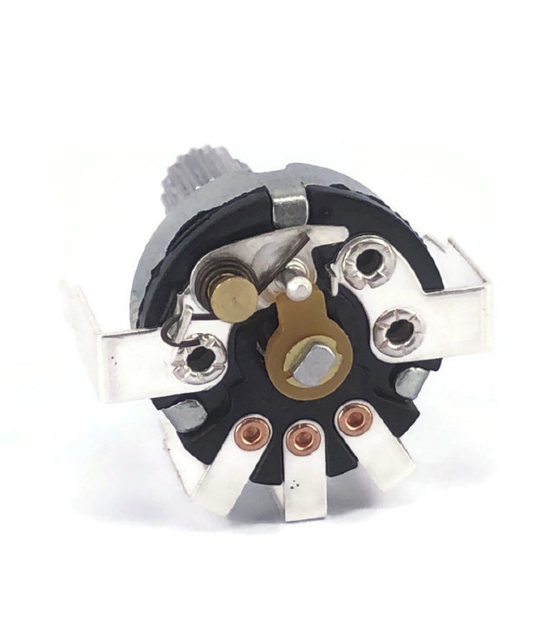 10K OHM Linear Taper Potentiometer On-Off Switch PCB Mount Knurled Shaft Dia: 6mm
