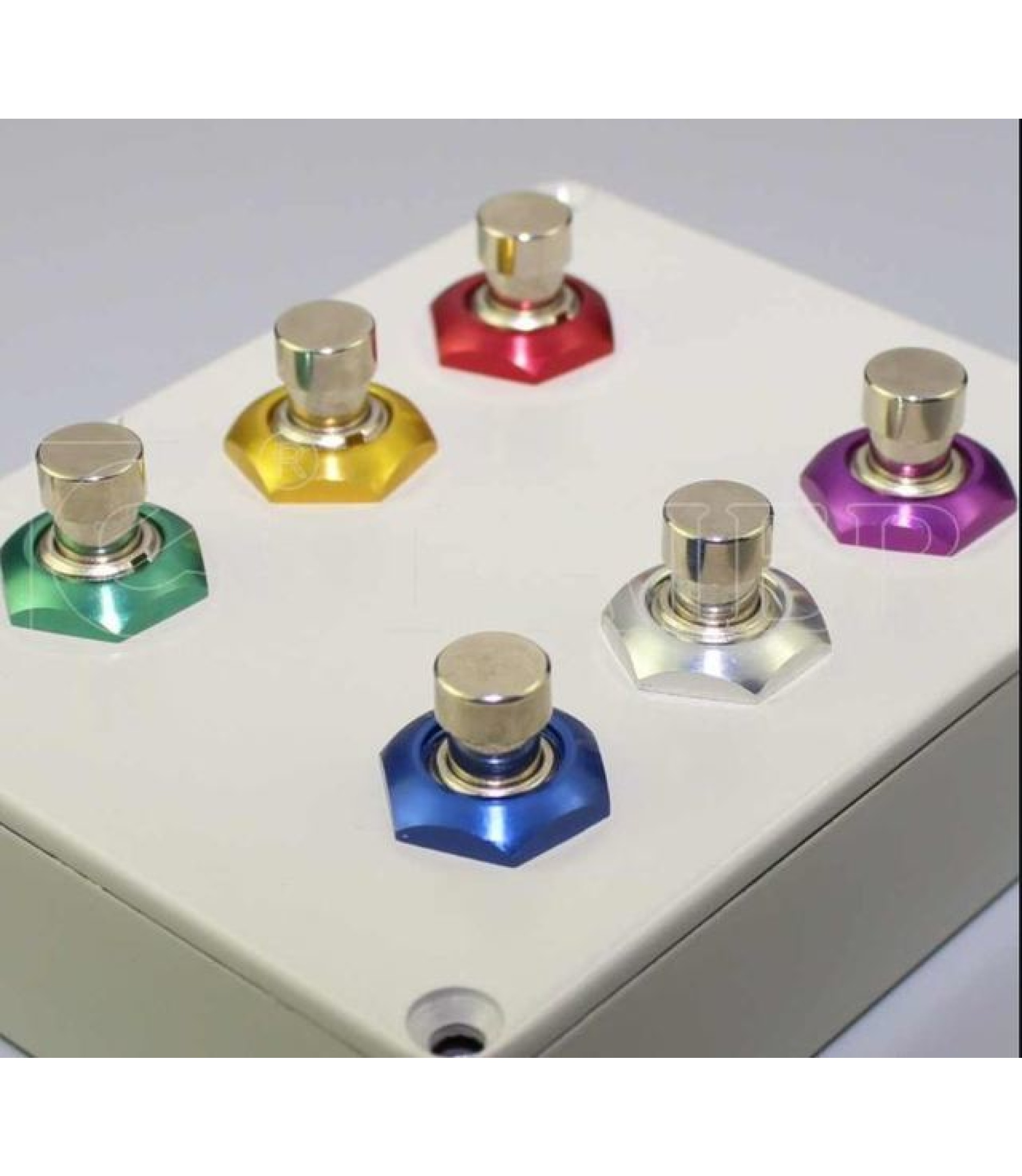 M12 Yellow Color Aluminum Nut For 3PDT Footswitch
