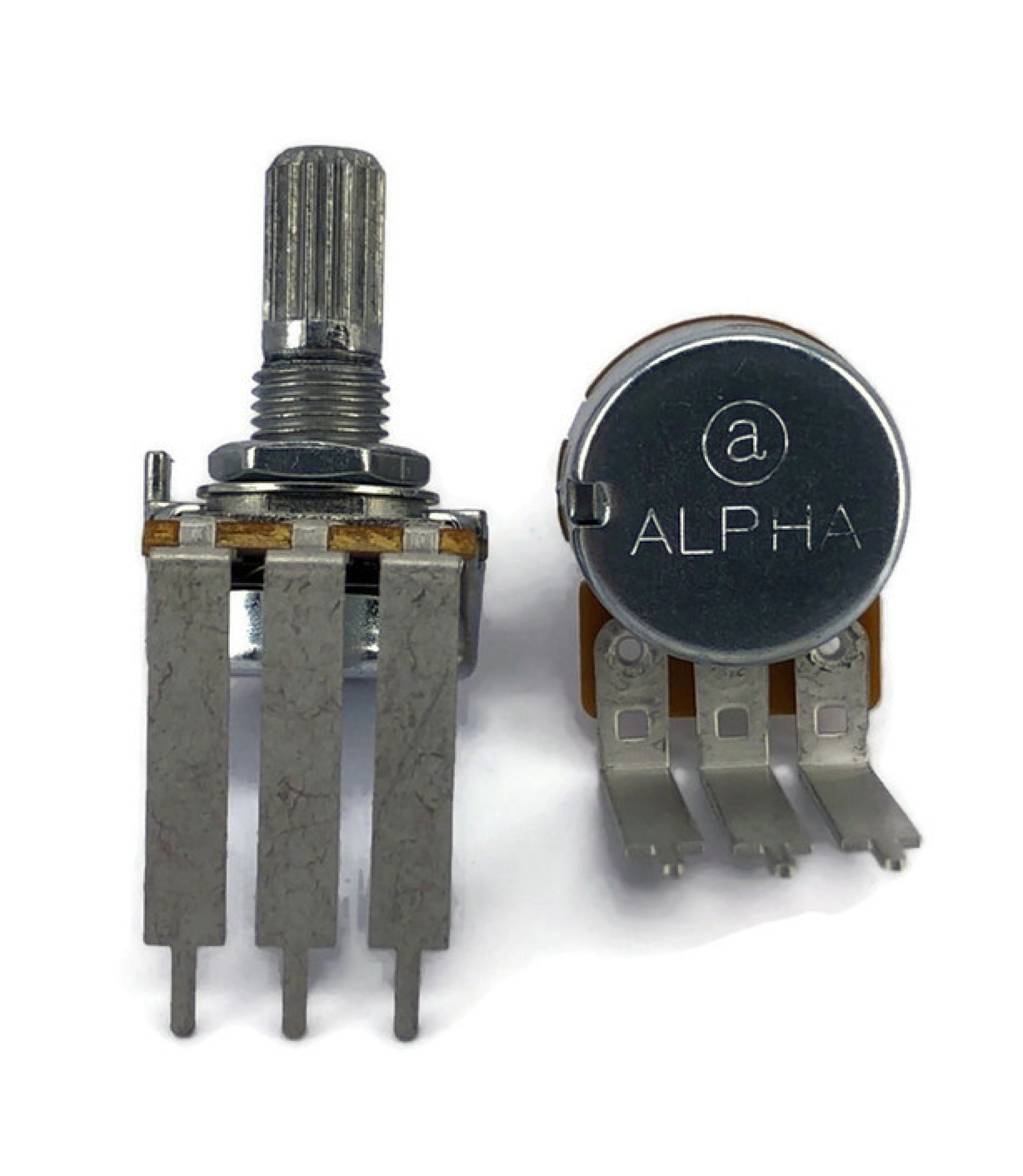 10K OHM Linear Taper Potentiometer Spline Shaft PCB Mount