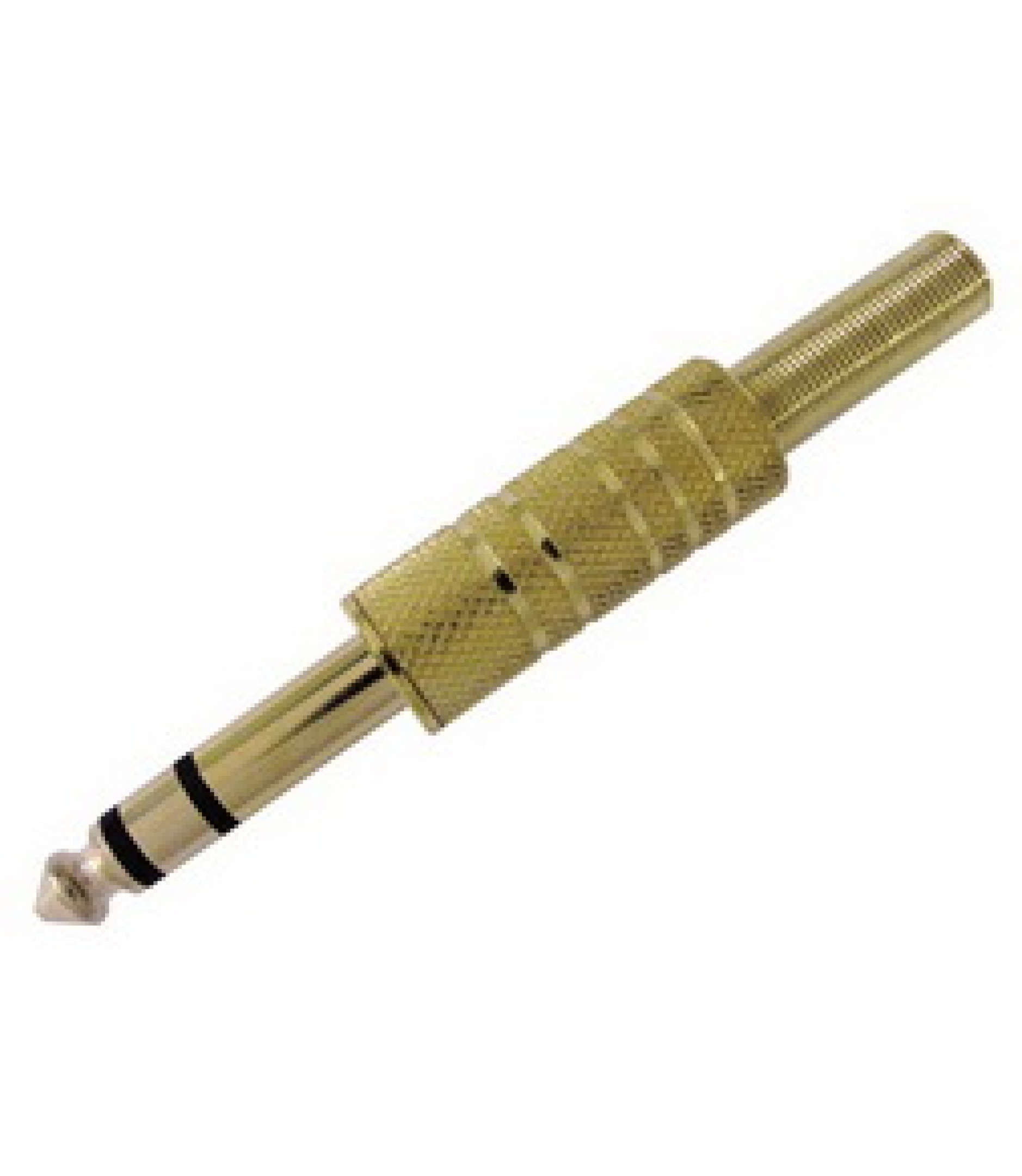 6.35mm 1/4" Stereo Gold Metal Plug with Spring