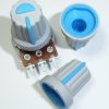 Blue Plastic Knob with Pointer