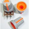 Orange Plastic Knob with Pointer