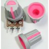 Pink Plastic Knob with Pointer