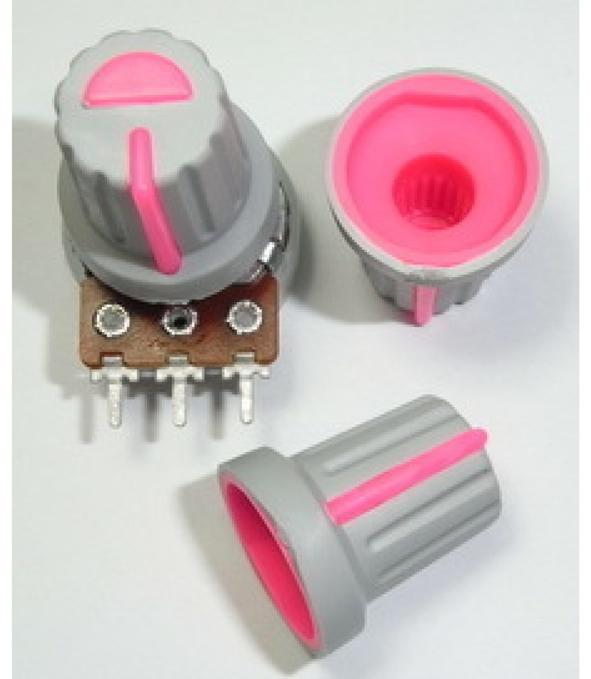Pink Plastic Knob with Pointer