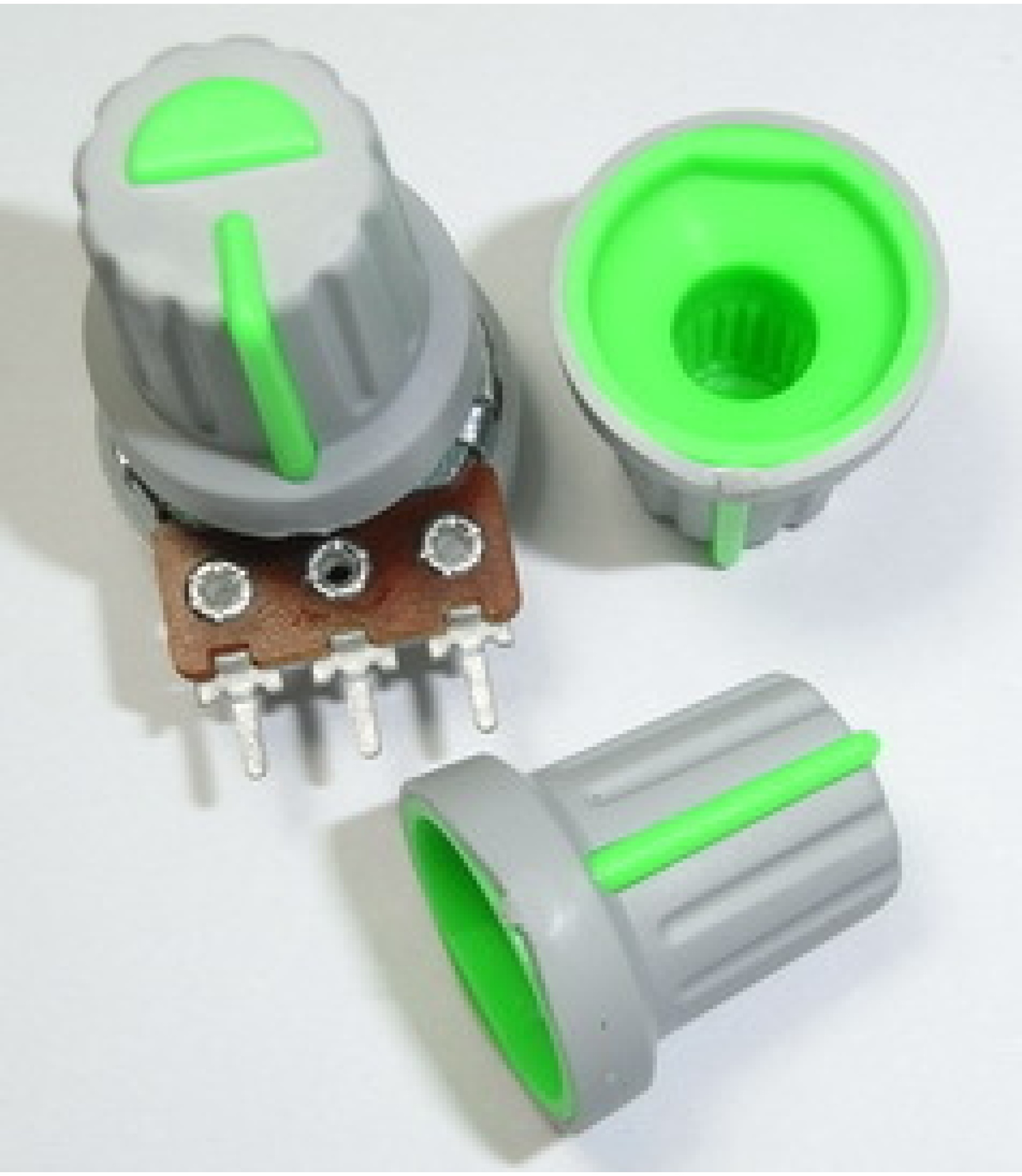 Green Plastic Knob with Pointer