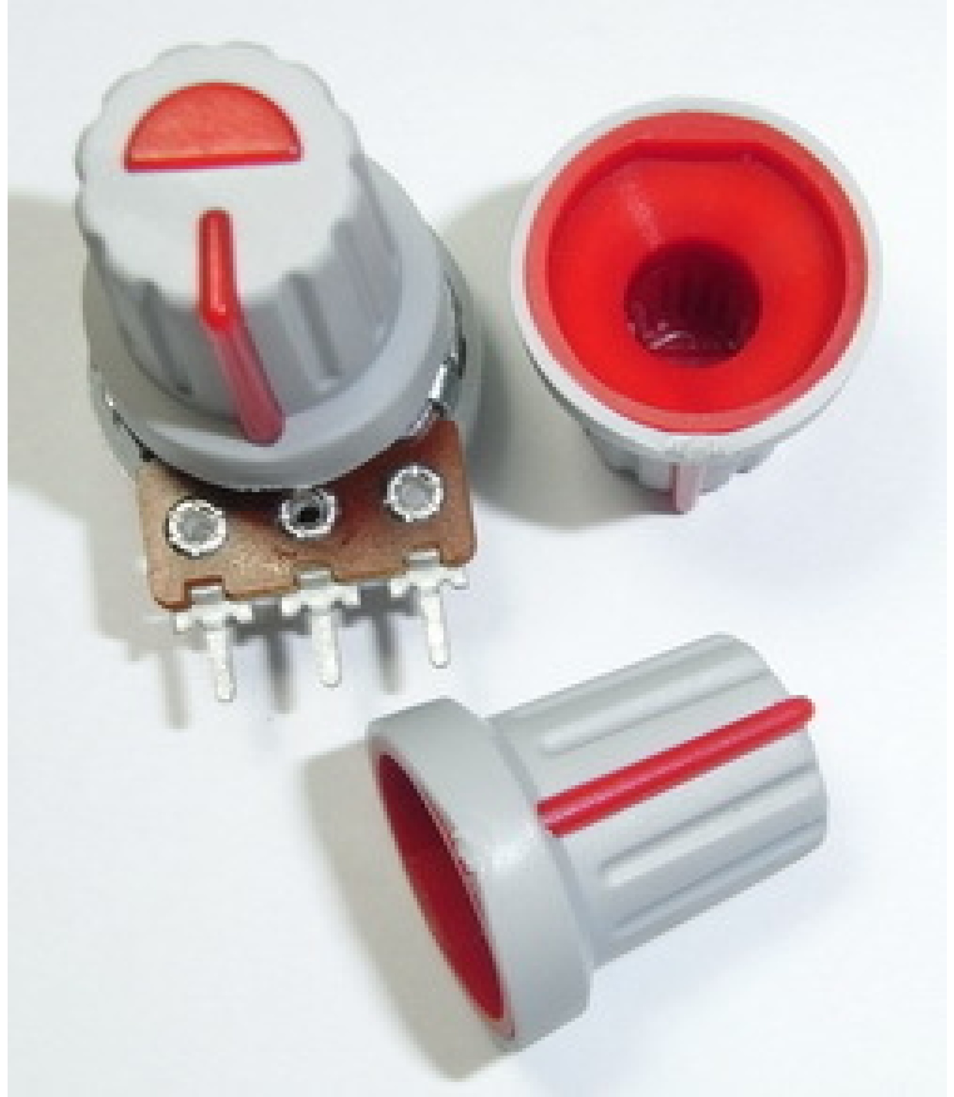 A-5150_4_1.jpg Red Plastic Knob with Pointer