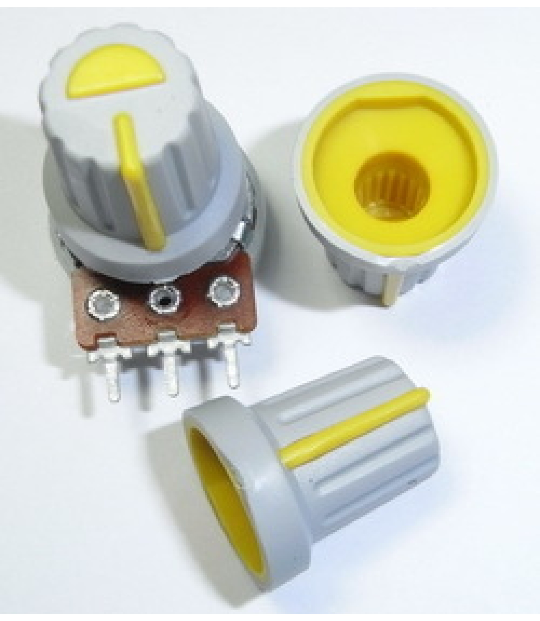 Yellow Plastic Knob with Pointer