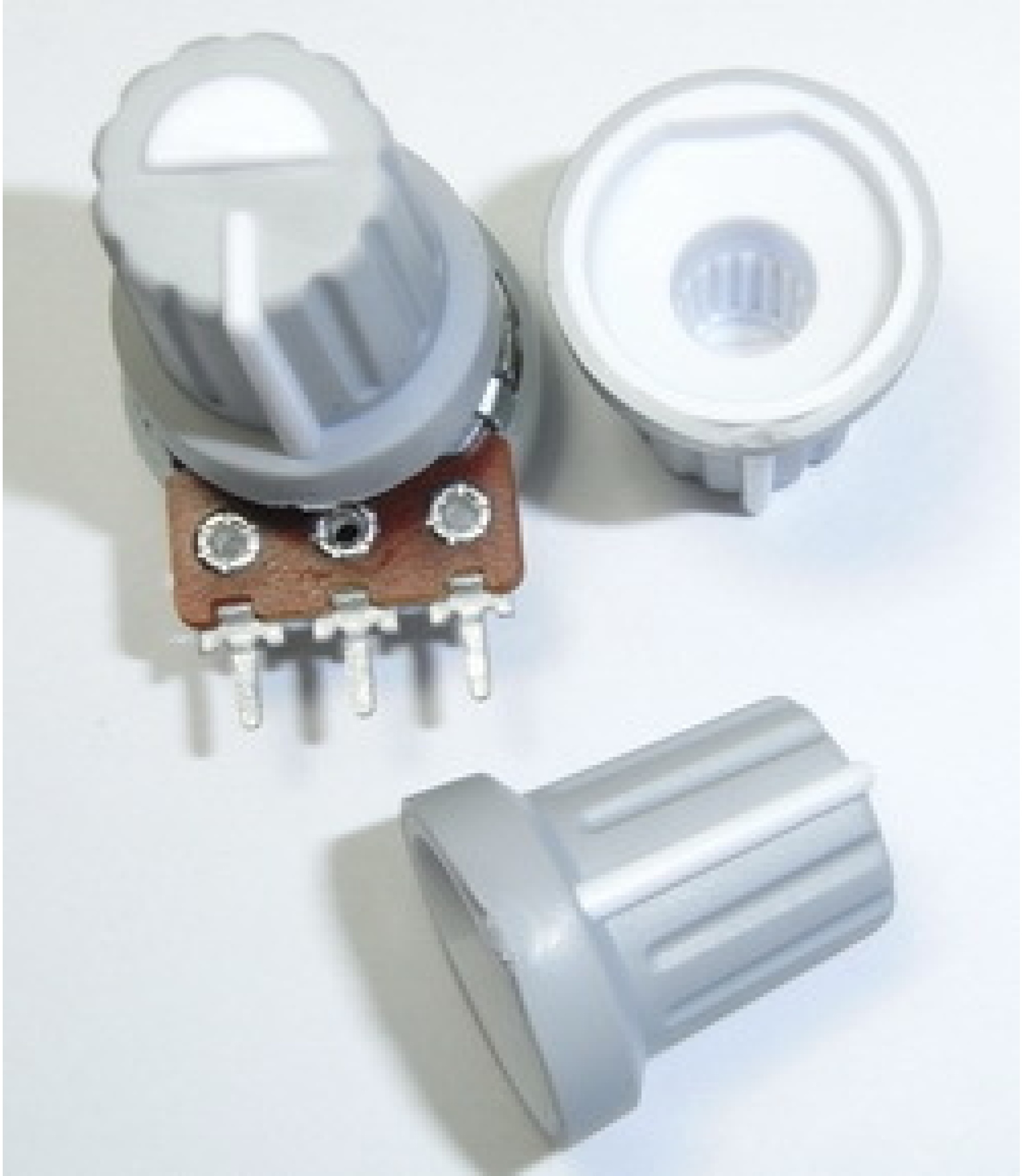 White Plastic Knob with Pointer
