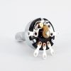50K OHM Anti-Log Taper Potentiometer On-Off Switch Solder Lugs Knurled Shaft Dia: 6mm