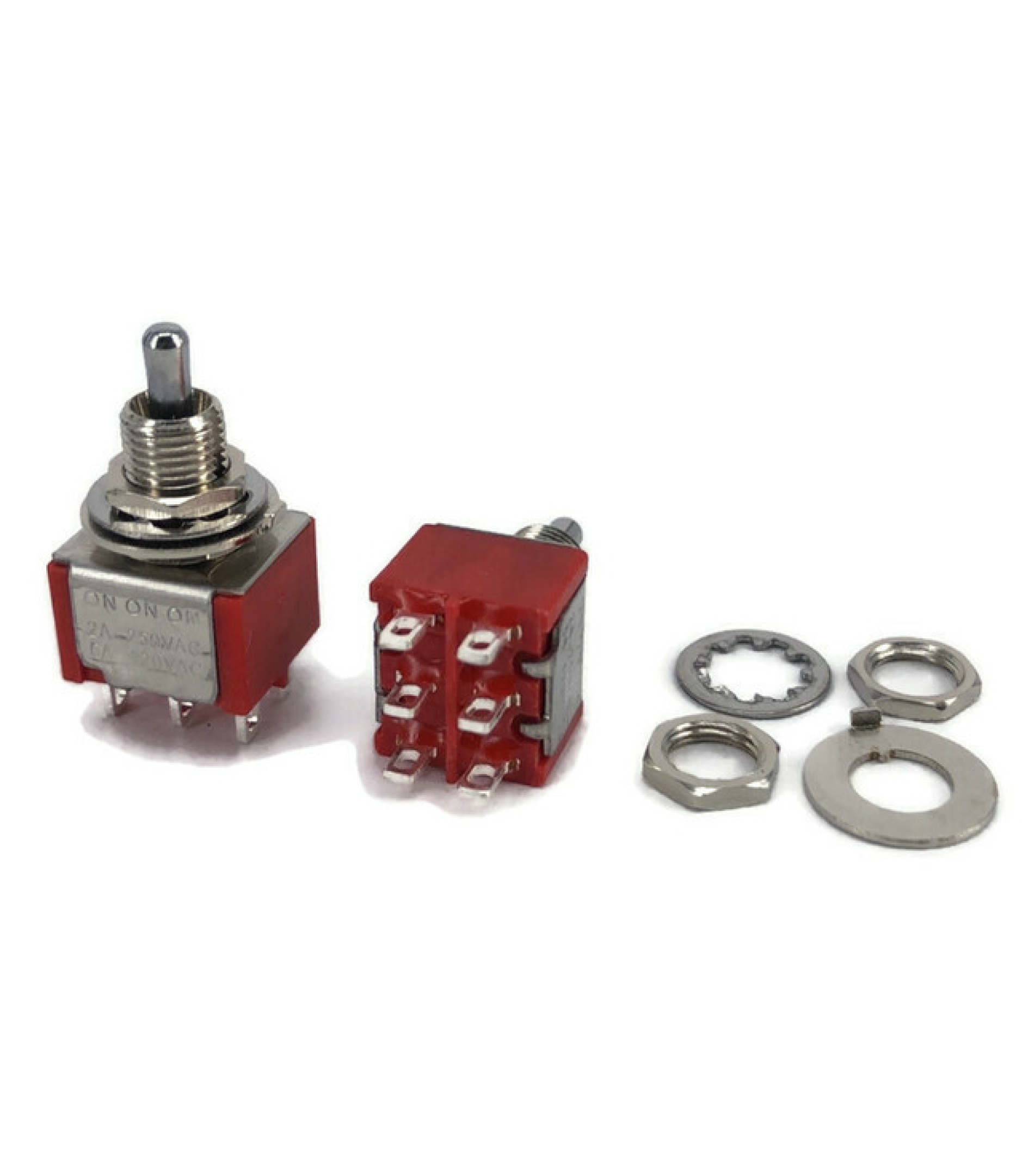 Mini Toggle Switch 1M Series DPDT On-On-On Short Lever