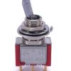 Mini Toggle Switch 1M Series SPDT On-On Short Flat Lever Gold Pins