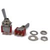 Mini Toggle Switch 1M Series SPDT On-On Flat Lever Gold Pins