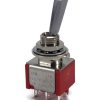 Mini Toggle Switch 1M Series DPDT On-On Flat Lever