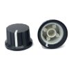 Black Knob White Pointer 16x24mm Shaft Diameter 6.00mm Split Shaft